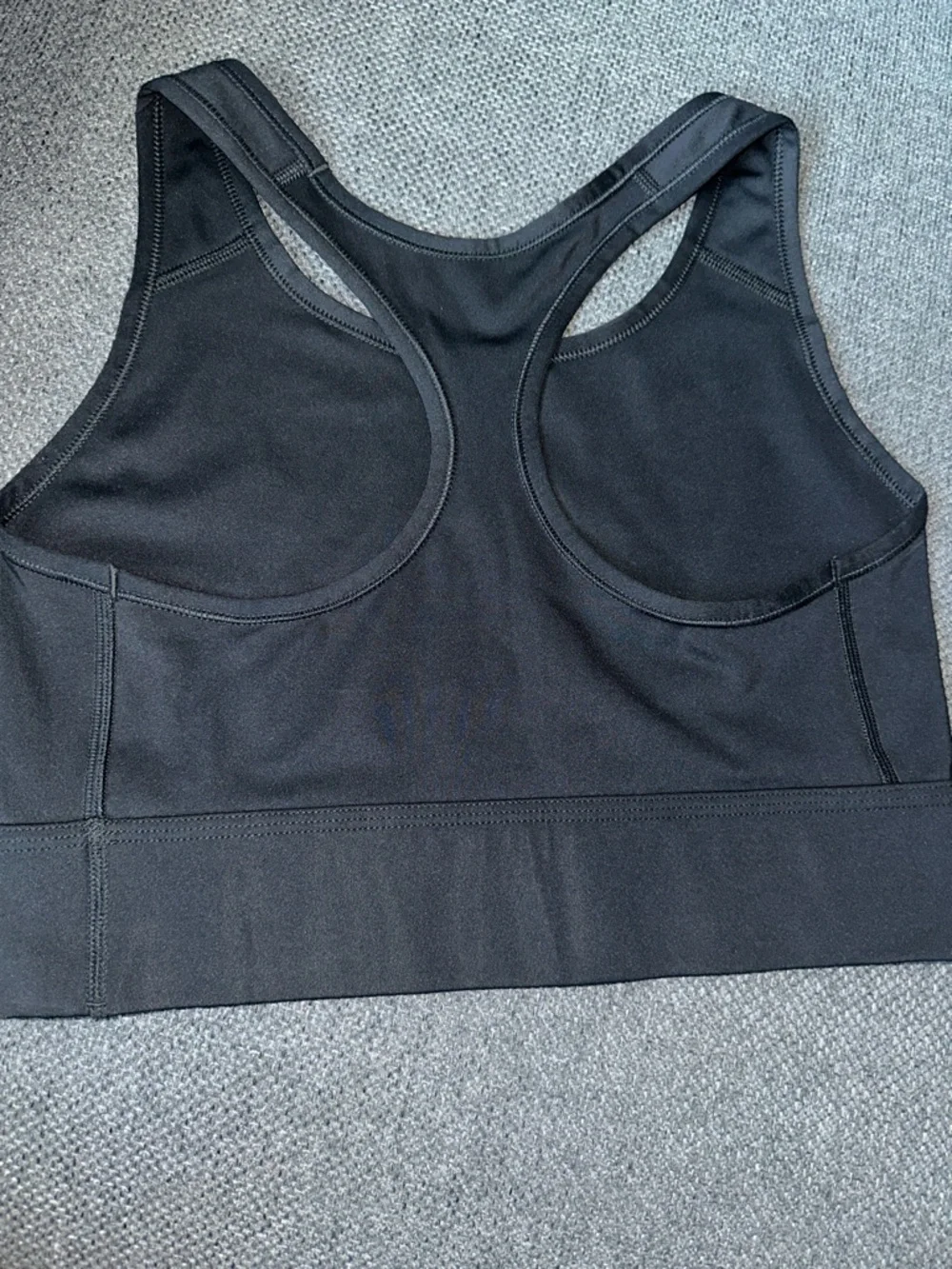 Nike Black Racerback Sports Bra with White Swoosh